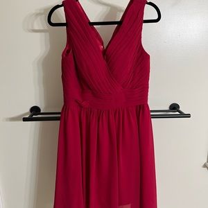Short red formal dress